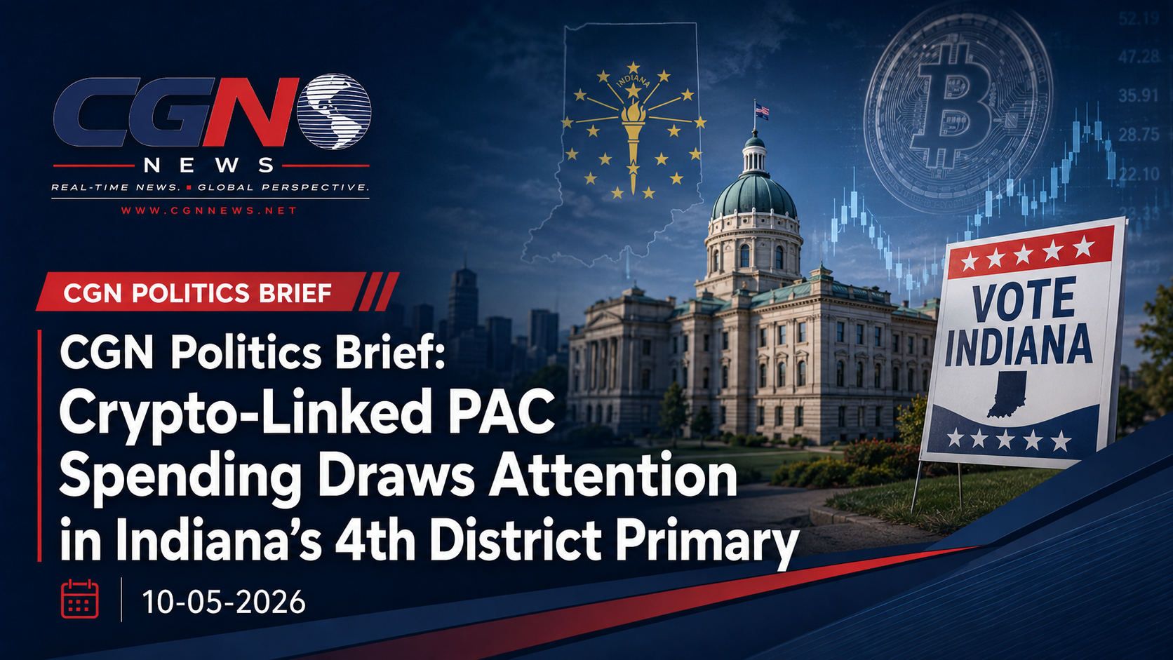 CGN Politics Brief: Crypto-Linked PAC Spending Draws Attention in Indiana’s 4th District Primary