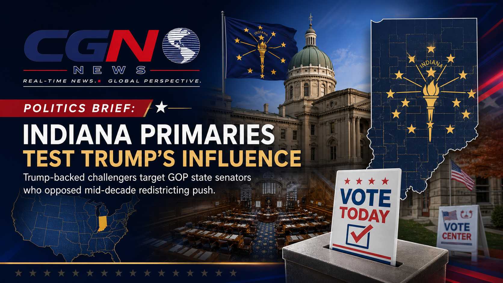 CGN Politics Brief: Indiana Primaries Test Trump’s Influence After Redistricting Revolt