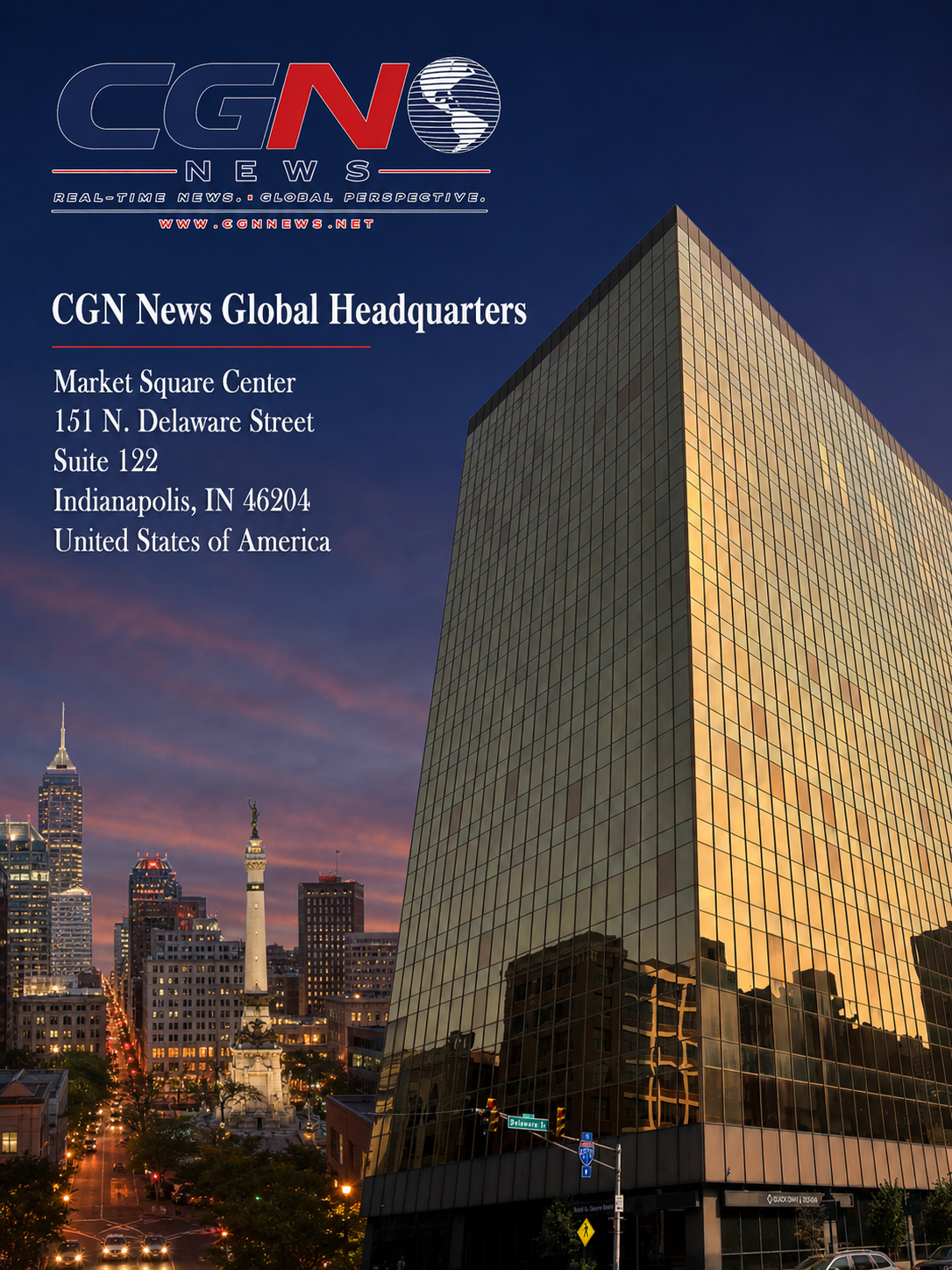 CGN News Global Headquarters at Market Square Center in downtown Indianapolis