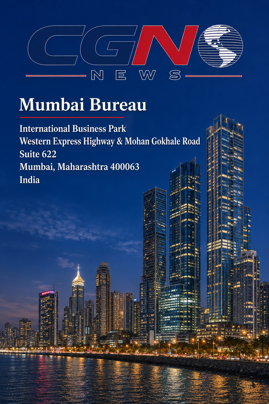 CGN News Mumbai Bureau media contact card