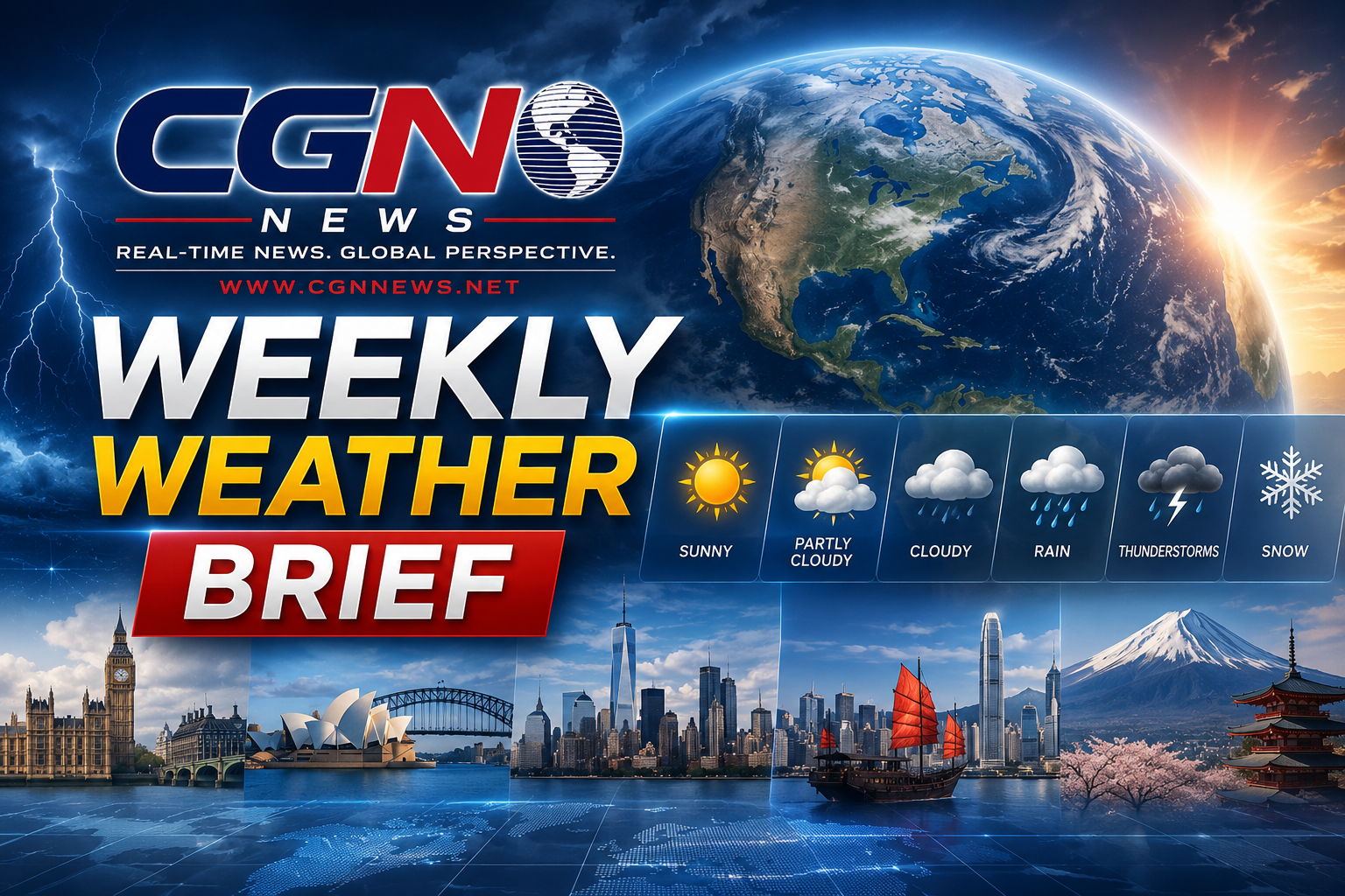 Weekly Weather Brief for 14–21 June 2026: Dangerous Heat, Flooding Rain and Midweek Storms Across 20 Cities